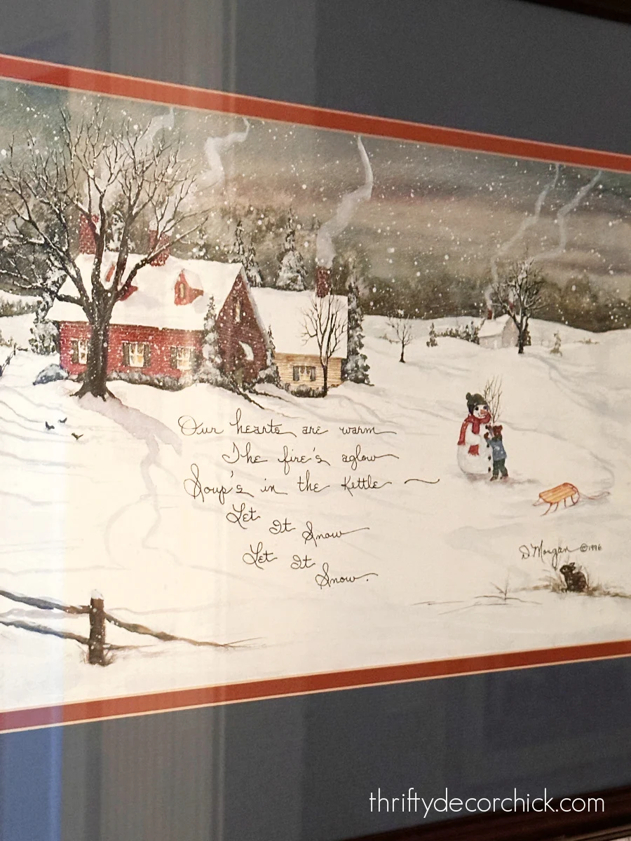 Let it snow vintage artwork